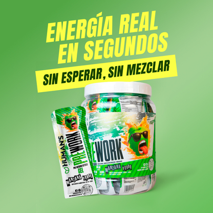 Pre Workout en Gel Humans | Energía, Enfoque y Rendimiento | 20 Sobres (60 g c/u)