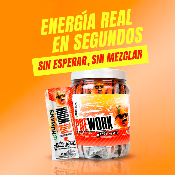 Pre Workout en Gel Humans | Energía, Enfoque y Rendimiento | 20 Sobres (60 g c/u)