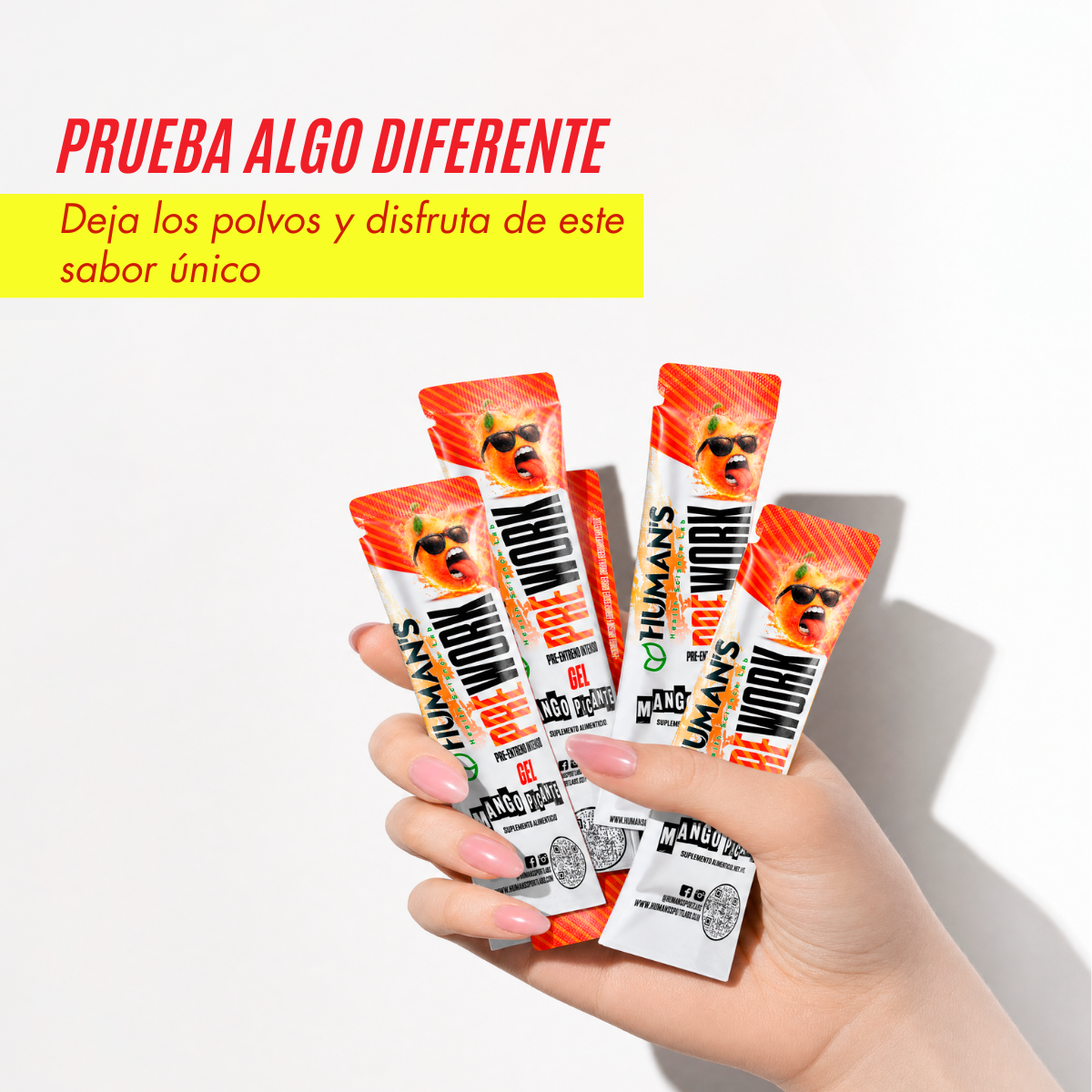 Pre Workout en Gel Humans | Energía, Enfoque y Rendimiento | 20 Sobres (60 g c/u)