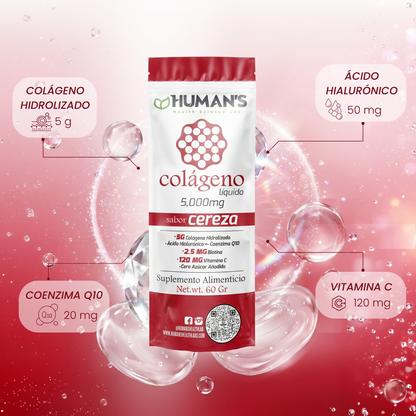 Colágeno Líquido Hidrolizado 5000mg con Ácido Hialurónico, Coenzima Q10 y Vitamina C