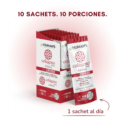 Colágeno Líquido Hidrolizado 5000mg con Ácido Hialurónico, Coenzima Q10 y Vitamina C