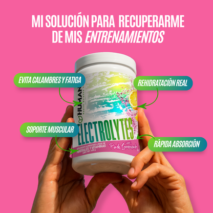 Electrolitos en Polvo Humans – Pink Lemonade | Hidratación, Rendimiento y Recuperación | 30 Porciones