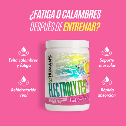 Electrolitos en Polvo Humans – Pink Lemonade | Hidratación, Rendimiento y Recuperación | 30 Porciones