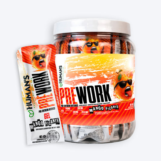 Pre Workout en Gel Humans – Mango Picante | Energía, Enfoque y Rendimiento | 20 Sobres (60 g c/u)
