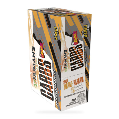 Human’s CARBS Gel Energético sin Cafeína con 40 g de Carbohidratos y Electrolitos | Sabor Natural, 10 Sobres de 60 g